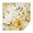 White Yellow Flower, variant on Beige Leopard Sunflower Pattern Square Tablecloth,Waterproof Square Table Cover,Wipeable Spillproof Washable Table Cover for Home Kitchen Party Decor 42"X42"(107x107cm)