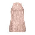thumbnail image 1 of WEAIXIMIUNG Carnival Women's New Solid Color Sequin Micro Elastic Sequin Vest, 1 of 9