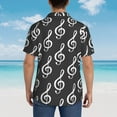 thumbnail image 6 of Music Note Seamless Pattern Hawaiian Shirts For Men, Summer Short-Sleeve Relaxed-Fit Button-Down Shirts X-Large, 6 of 9