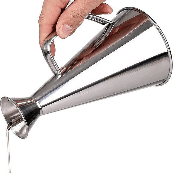 Prichor Stainless Steel 17 oz Non-Drip Leak-Proof Easy to Clean Olive Oil & Vinegar Dispenser Bottle