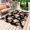 Black, variant on Peach Outdoor Rug for Patio/Deck/Porch, Non-Slip Large Area Rug 4 x 6 Ft, Spring Floral Green Leaf Botanical Pink Fruit Rustic Indoor Outdoor Rugs Washable Area Rugs, Camping Rug Carpet Runner