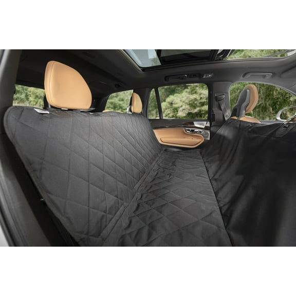 Plush Paws Products Premium Rear Car Seat Protector w/ Hammock | Washable & Waterproof Back Seat Dog Cover for Car, Truck, & SUV | Nonslip, Tear Resistant Pet Seat Cover | Small Black