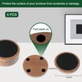 thumbnail image 5 of Wood Coasters for Drinks, Absorbent Coaster Sets of 5, Drinks Coasters for Coffee Tabletop Protection, Non-Slip Black, 5 of 5