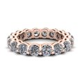 thumbnail image 3 of Natural 4.50Ct Round Cut Diamond Shared Prong Gallery Women's Anniversary Wedding Eternity Band Ring Solid 18k Rose Gold G SI1, 3 of 3