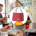thumbnail image 4 of Wosthever Bolsa de almacenamiento para almuerzo de Camping, organizador térmico portátil, bolso de mano, caja de organización, bolsa para Kits de desorden para acampar Vino rojo Largo, 4 of 6