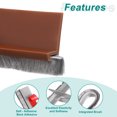 thumbnail image 3 of Uxcell 2 Pcs Door Sweep, 2 Inch x 40 Inch Door Bottom Sweep Door Brush, Brown, 3 of 7