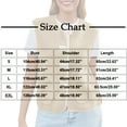 thumbnail image 2 of Womens Sherpa Fleece Vest Casual Warm Fuzzy Faux Shearling Vest Trendy Fall Winter Open Front Fuzzy Warm Outerwear, 2 of 8