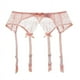 thumbnail image 1 of Zhuge Cinturón de Liguero Mujer, Lace Garter Belt Vintage con Tirantes Ajustables y Clip Metal, Sin calcetines y bragas,El estilo C,Talla XL Rosa, 1 of 4