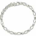 thumbnail image 3 of Sterling Silver Polished Cross With Fleur De Lis Clasp Bracelet (8 X 4.75) Made In Italy -Jewelry By Sweet Pea, 3 of 6