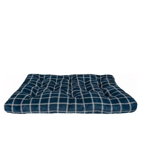 Vibrant Life 38 X 48 XLG Plush Mat  Blue Plaid