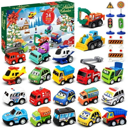 2025 Christmas Advent Calendar, 24 Day Cars Toys Blind Box, Birthday Gifts
