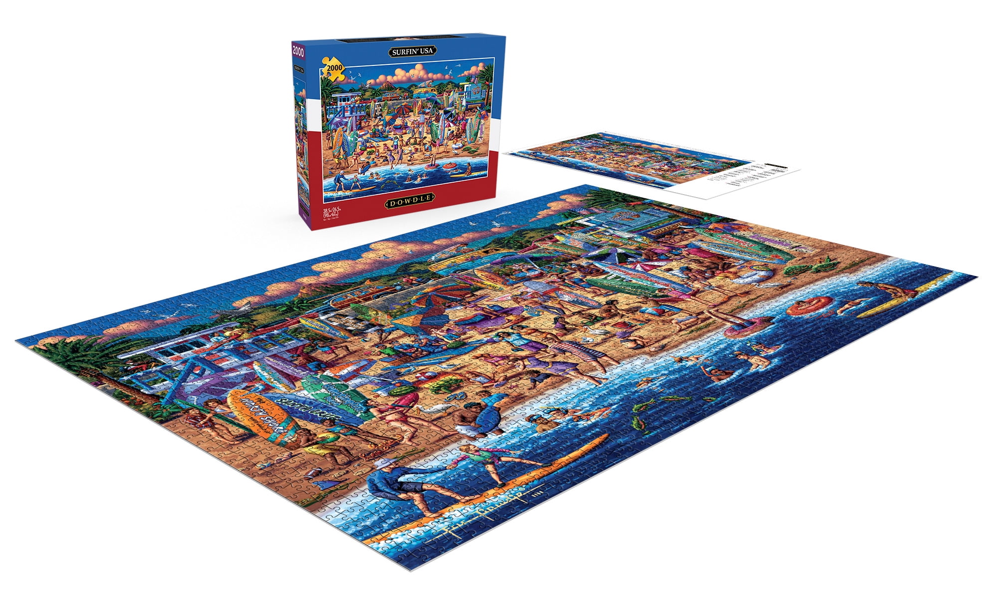 Buffalo Games 2000-Piece Dowdle Surfin' USA Interlocking Jigsaw Puzzle
