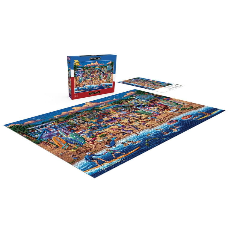 Buffalo Games 2000-Piece Dowdle Surfin' USA Interlocking Jigsaw