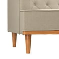 Mr. Kate Stella Vintage Convertible Sofa Bed Futon, Tan Linen