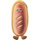 thumbnail image 1 of Creative Cute Novelty Funny Face Simulation Real Food Theme Toast Hotdog Bread Character Soft Stuffed Surface Clothes Zipper Pencil Box Pencil Case Pe, 1 of 5