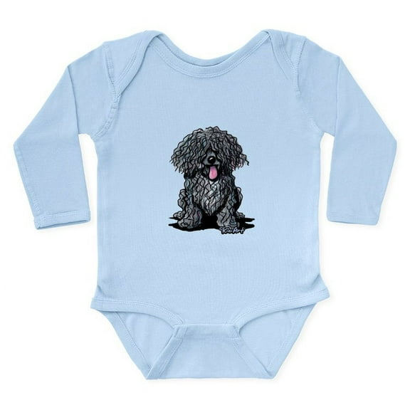 CafePress - Black Puli Long Sleeve Infant Bodysuit - Long Sleeve Cotton Baby Bodysuit