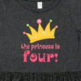 thumbnail image 4 of Inktastic 4th Birthday Princess is Four Girls Toddler Dress, 4 of 5