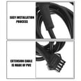 thumbnail image 3 of MERRYHAPY 2Ud Cable Extensor Para Luces De Neón Con 4 Pines Negro Flexible Y Resistente Para Uso, 3 of 8