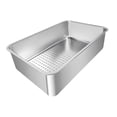 thumbnail image 2 of Caja de arena para gatos, inodoro para gatos, contenedor desmontable de lados altos, acero inoxidable resistente B, 2 of 8