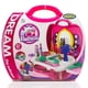 thumbnail image 4 of Kit de maquillaje Pretend Play Toysery para niñas con funda de salón de belleza, 4 of 5