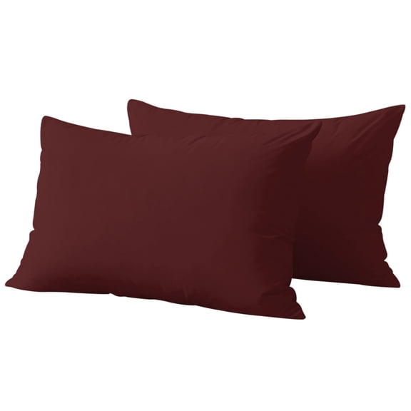 Pure Oxblood Red Outdoor Waterproof Pillow Covers, Contemporary Solid Color Minimalist Art Decorative Rectangle Throw Pillowcase Sofa Cushion Sham for Patio/Couch/Chair, 20"x12" 2 Pack