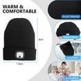 thumbnail image 3 of Ayamaya Beanie Hat with Light, USB Rechargeable Headlamp Cap, Unisex Warm LED Knit Hats for Winter Camping Hiking Running, 3 of 7