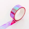 thumbnail image 2 of Holographic Tape, Rhythmic Gymnastics Decoration Holographic Prismatic Glitter Tape Hoops Sticker Color Waterproof Tape Sticker (Hot Pink) 0.59" x 16.4 Ft, 2 of 8