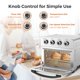 thumbnail image 5 of KitchenBoss Air Fryer Tostador Horno: 24.3QT/23L Airfryer con funciones 5 en 1 para calentar, asar, tostar, hornear, freír al aire, control de perilla 1700W Encimera de horno tostador con 4 accesorios, 5 of 5