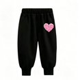 thumbnail image 5 of Mnyotv Heart Printed Sweatsuits Set Long Sleeve Crewneck Top Jogger Pants Fall Winter Outfits for Kid Girls Size 5-6 Years, 5 of 5
