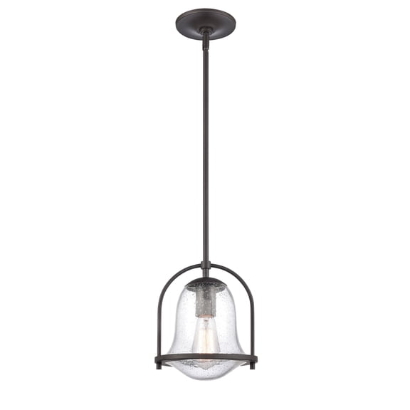 Elk Home Connection 8-inch Wide 1-Light Mini Pendant in Oil Rubbed Bronze