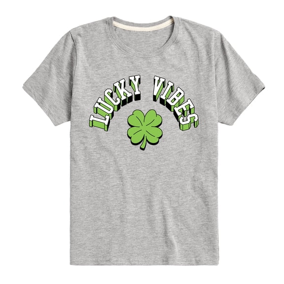 Instant Message - St. Patrick's Day Lucky Vibes - Toddler & Youth Short Sleeve Graphic T-Shirt