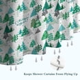 thumbnail image 6 of Green Christmas Tree and Text Pattern Shower Curtain 72"x72" ,Bathroom Decorative Shower Curtains Set with 12 Hooks,Modern Waterproof Washable Shower Curtain, 6 of 6