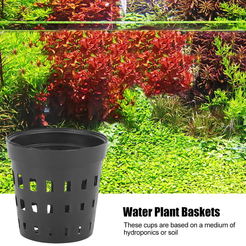 Garosa Water Plant Baskets, 30PCS Black Plastic Aquarium Water Plants