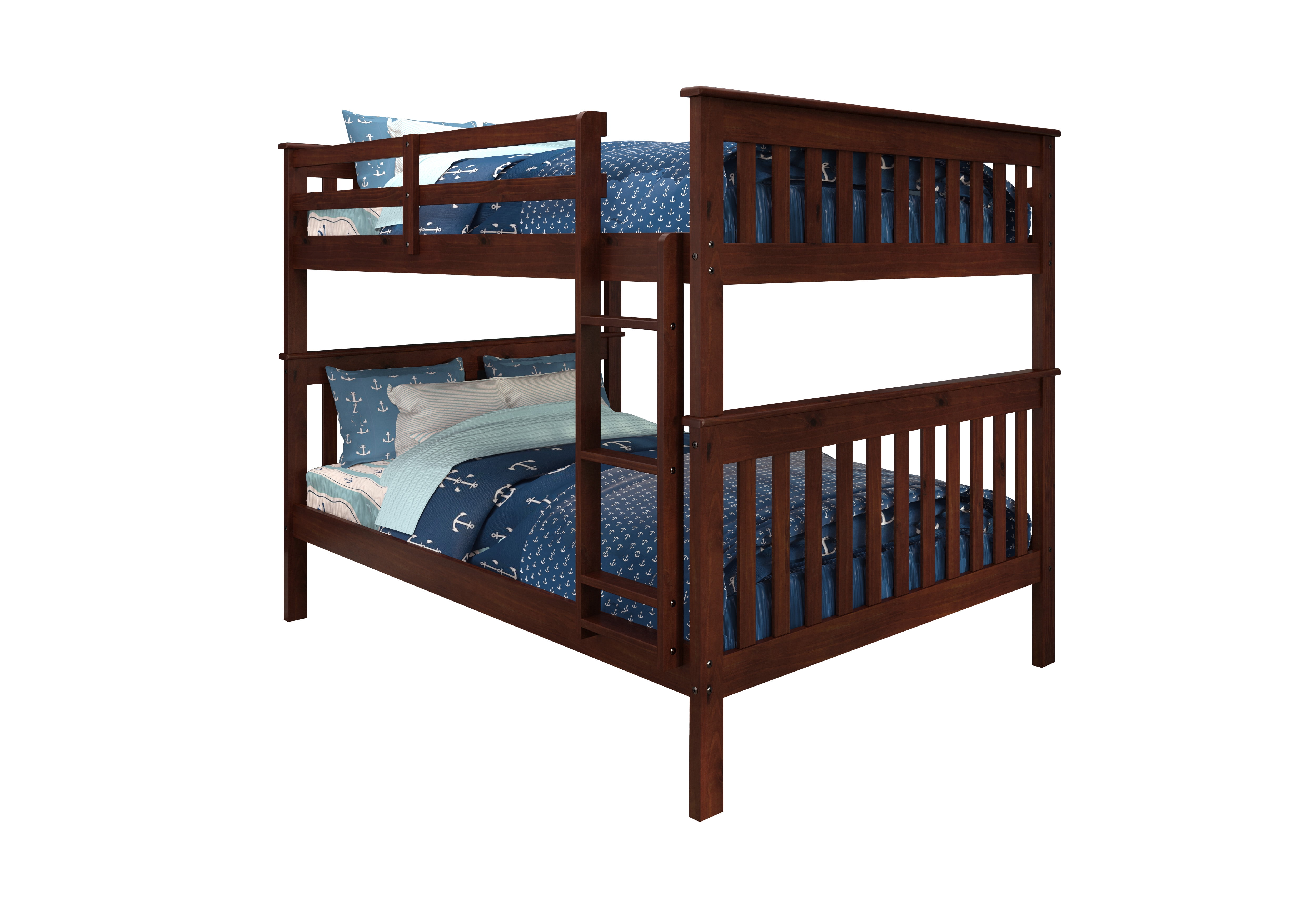 Donco Kids Full Over Full Mission Bunk Bed, Dark Cappuccino