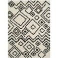 thumbnail image 4 of SAFAVIEH Belize Haven Abstract Plush Shag Area Rug, Ivory/Charcoal, 3' x 5', 4 of 7
