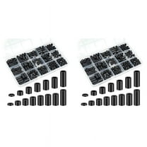 Nylon Spacers, Plastic Spacers Washers Assortment Kit, 690 Pcs Electrical Outlet Screw Spacers, M3 Black Round Spacer