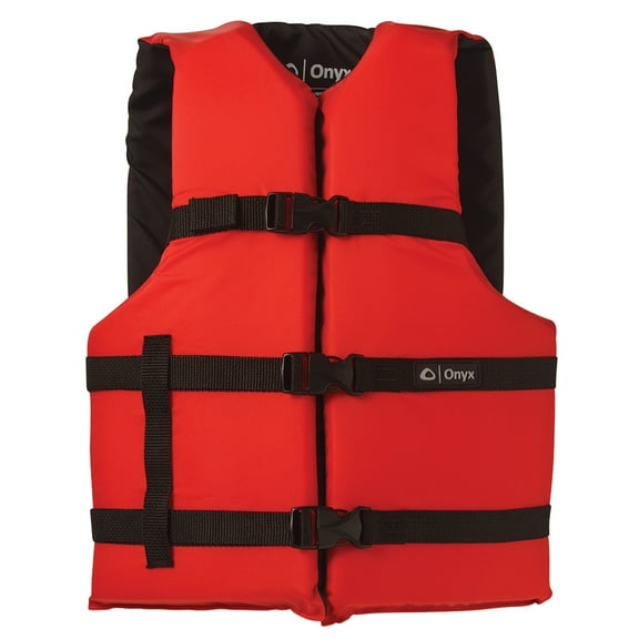 Onyx Nylon General Purpose Life Jacket - Adult Universal - Red | Bundle of 5