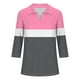 thumbnail image 3 of Camiseta de Solapa de Cuello en V de la Manga Superior de 3/4 de las Mujeres, Uso Diario Cómodo Casual, 3 of 4