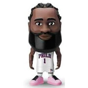 5 Surprise NBA Ballers Series 1 James Harden Figure (White Home Jersey, Comes with Court Base, Sticker, Card & Ball) (No Packaging)