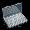 thumbnail image 2 of EeaseCA 28 Compartments Jewelry Box Transparent Nail Art Beads Container Empty Storage Case Holder Manicures Organizer (White), 2 of 7