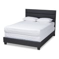 thumbnail image 2 of Baxton Studio Ansa Modern and Contemporary Dark Gray Fabric Upholstered Queen Size Bed, 2 of 8