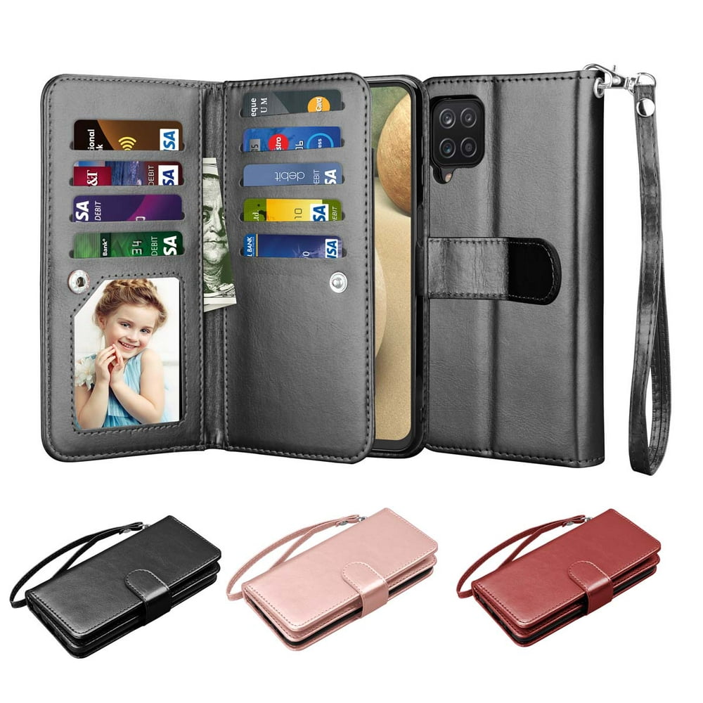 6 5 Galaxy A12 Wallet Case Samsung Galaxy A12 2021 Pu Leather Case Njjex Luxury Pu Leather 9