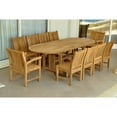 thumbnail image 2 of Teak Sahara Dining Side Chair 11-Pieces Oval Dining Set, 2 of 2