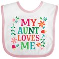 thumbnail image 3 of Inktastic My Aunt Loves Me Niece Boys or Girls Baby Bib, 3 of 4