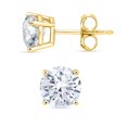 thumbnail image 3 of 1.50 Carat Total Weight (cttw) Diamond Studs - 14K Yellow Gold Earrings for Women, 3 of 4