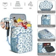 thumbnail image 5 of Blue Watercolor Shark Cooler Backpack - Vintage Nautical Insulated Soft Cooler Bag, 20L Long-Lasting Insulation for Camping, Beach & Road Trips with Padded Straps, 5 of 6