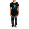 thumbnail image 4 of CafePress - Yeti Mountain Scene Pajamas - Women's Short Sleeve Print T-Shirt and Pants Dark Cotton Pajama Set, 4 of 7