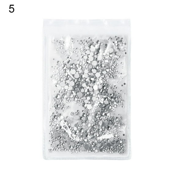 UDIYO 1440Pcs/Set DIY Exquisite Nail Rhinestone Glitter Beautiful Glass Nail Flash Jewelry for Women