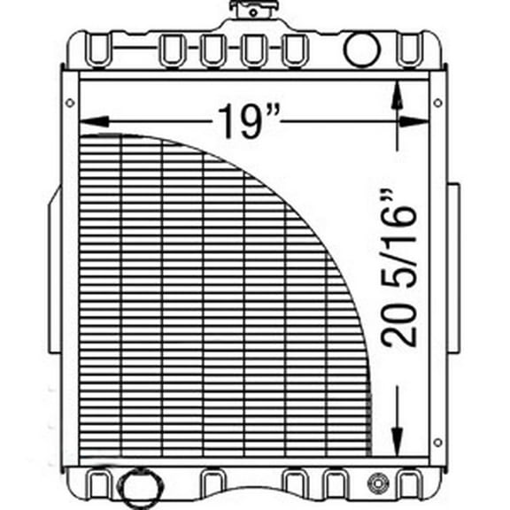RAParts 219595 Radiator Fits International Harvester Fits FARMALL 544 400941R1 402664R1