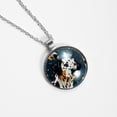 thumbnail image 4 of Spotted Dog Elegant Glass Circular Pendant Necklace - Stylish and Trendy Jewelry for Women, 4 of 5